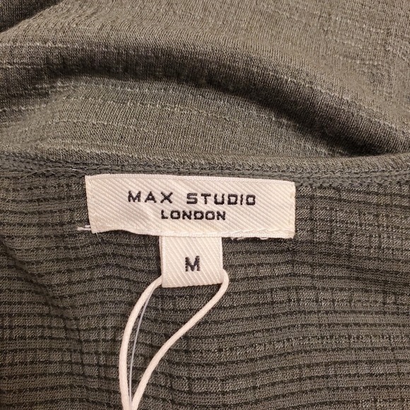 Max Studio London  Green Cap Sleeve Ruched Blouse - Picture 4 of 9